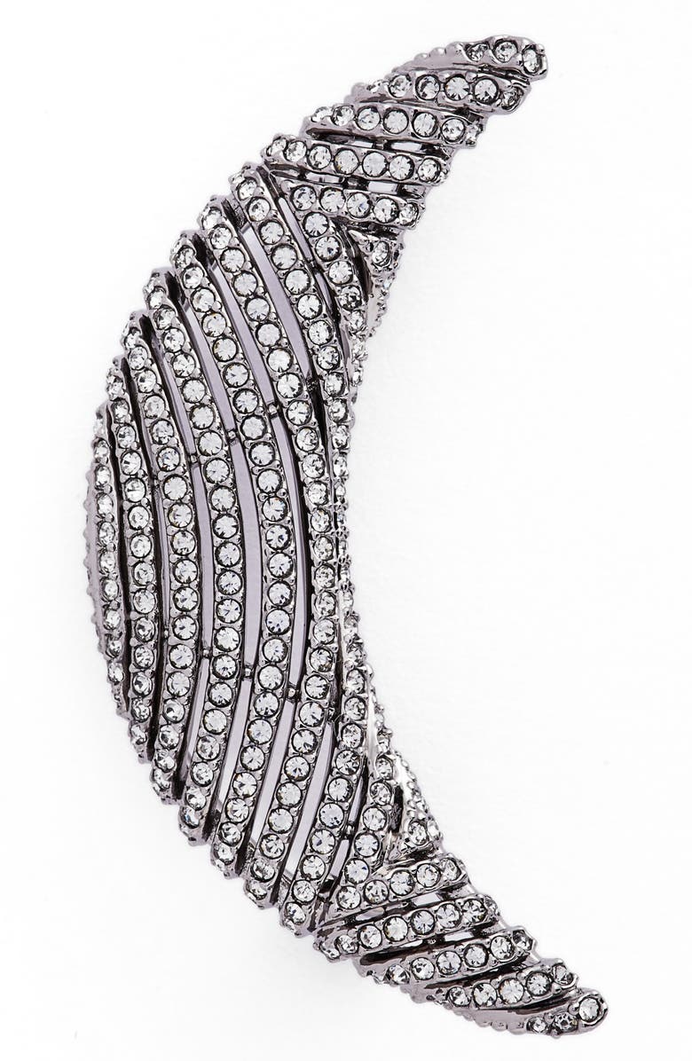 Nadri Pavé Crescent Pin, Main, color,