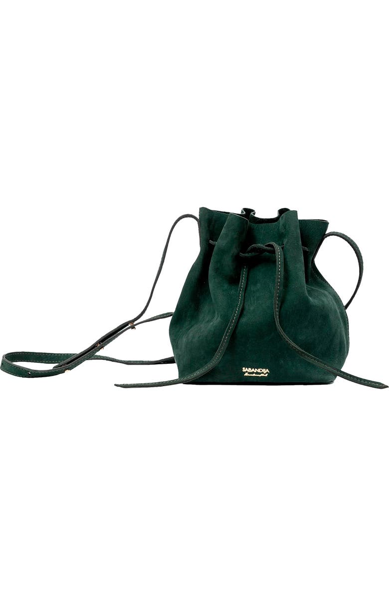 SABANDIJA Courtesy Suede Crossbody Bag, Main, color, Green