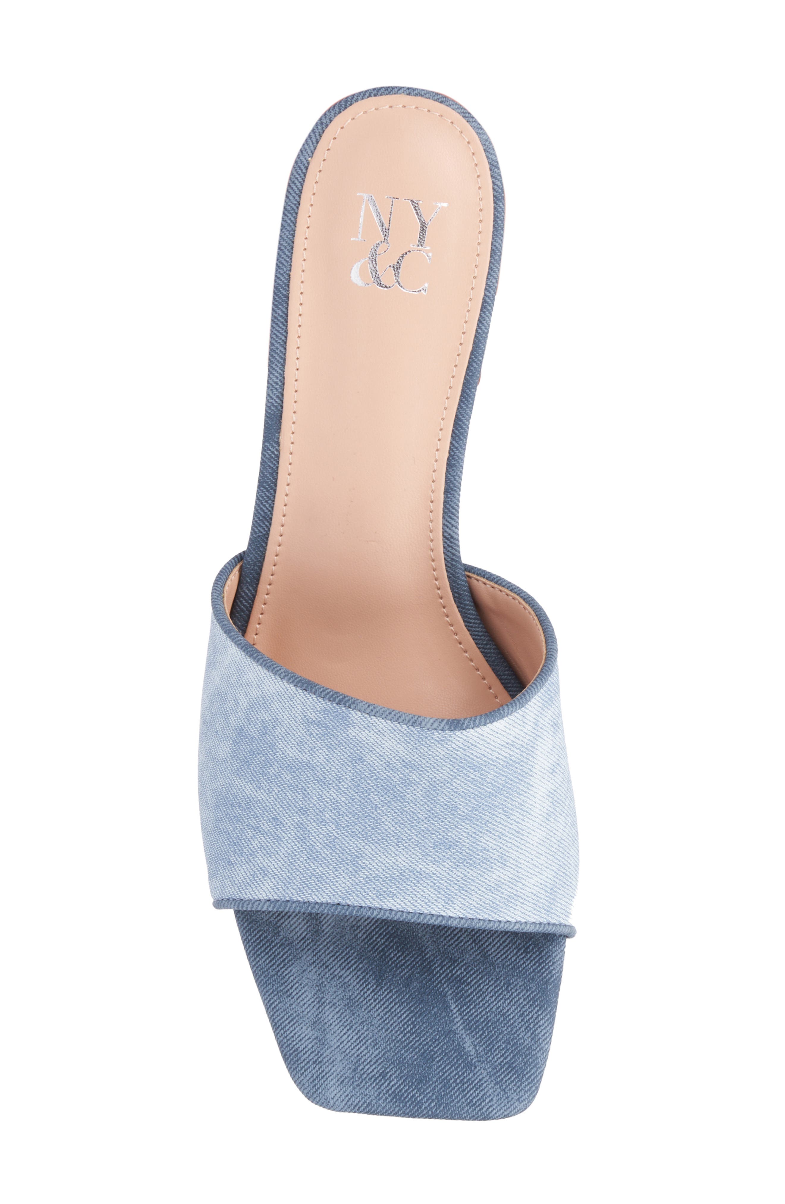 NEW YORK AND COMPANY Felice Block Heel Sandal, Alternate, color, Blue Combo