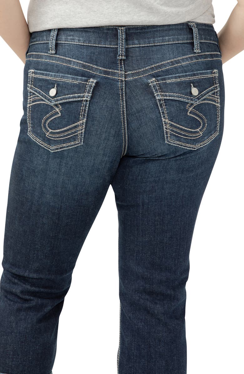 Silver Jeans Co. Suki Curvy Mid Rise Capri Jeans, Alternate, color, Indigo