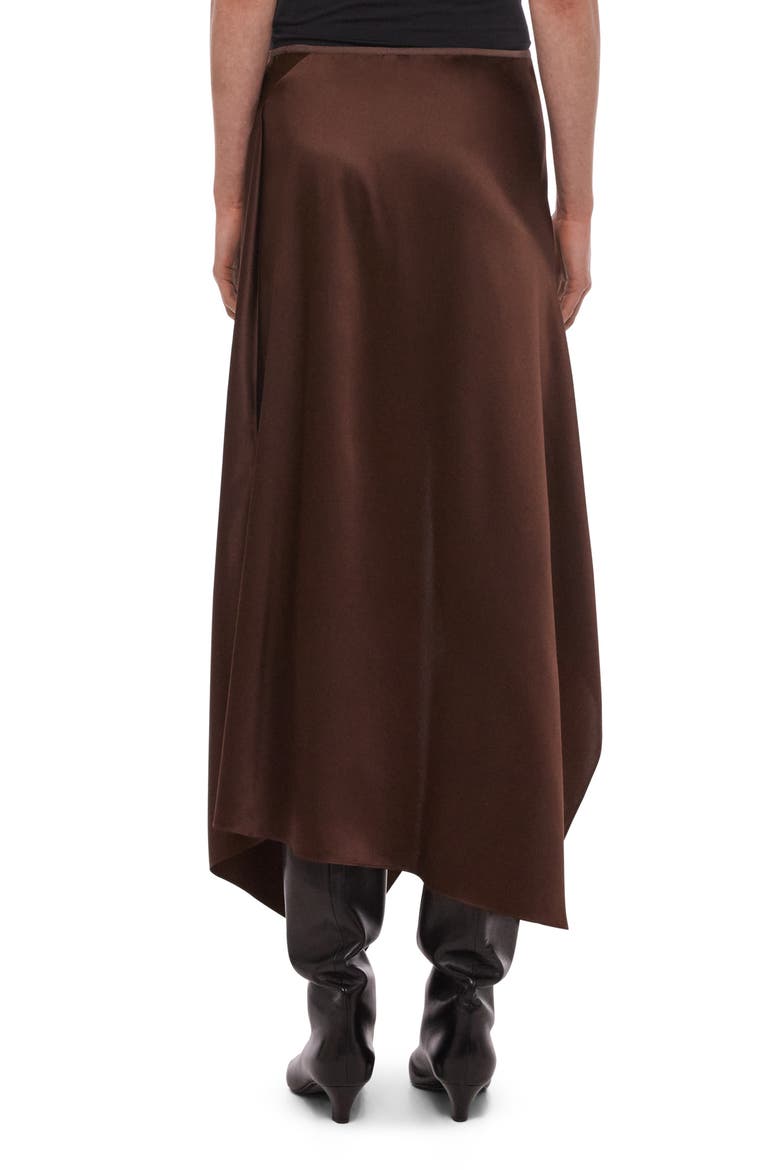 Asymmetric Silk Satin Midi Skirt, Alternate, color, SERRA