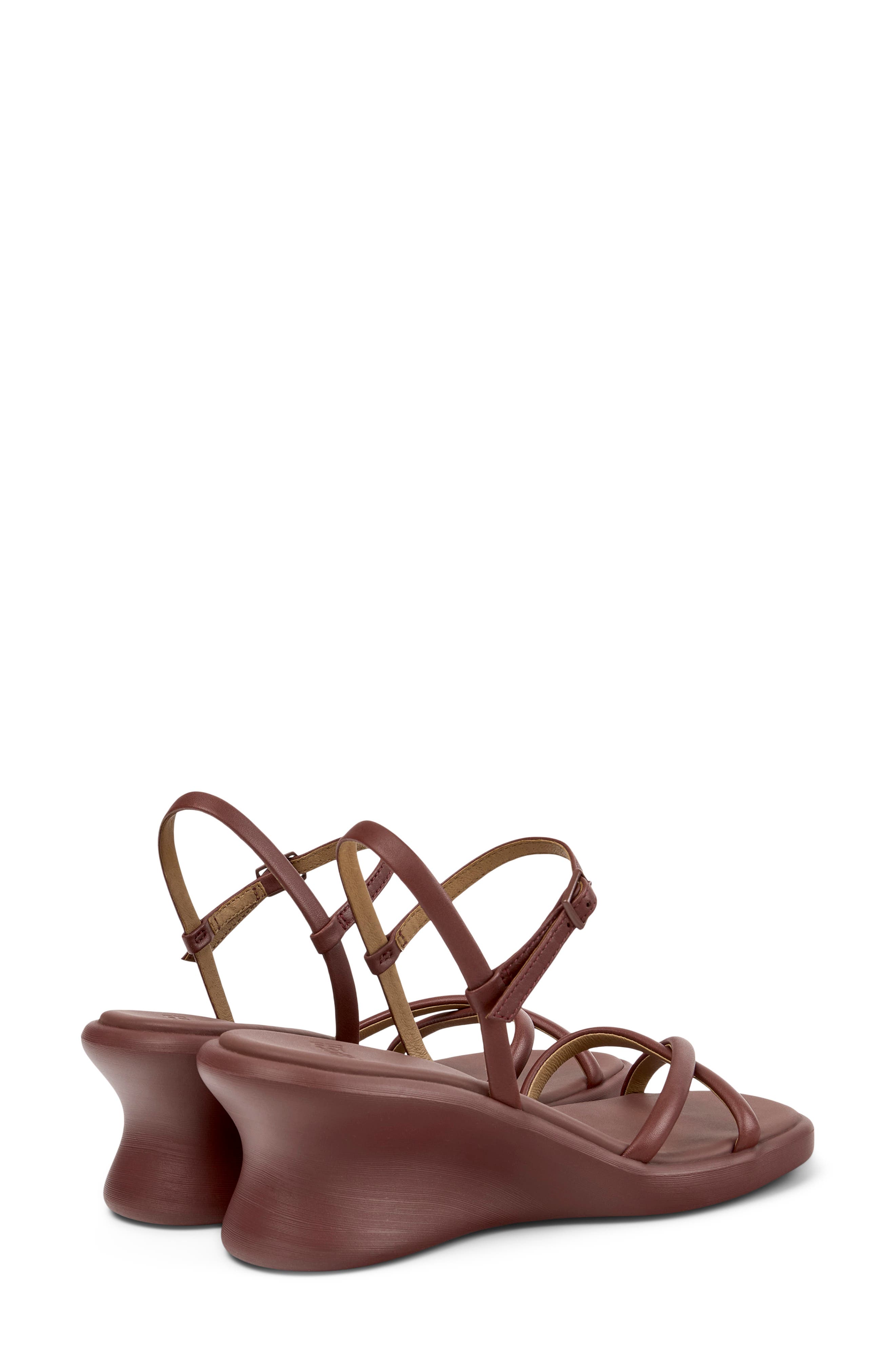 Camper Louise Wedge Sandal, Alternate, color, Burgundy