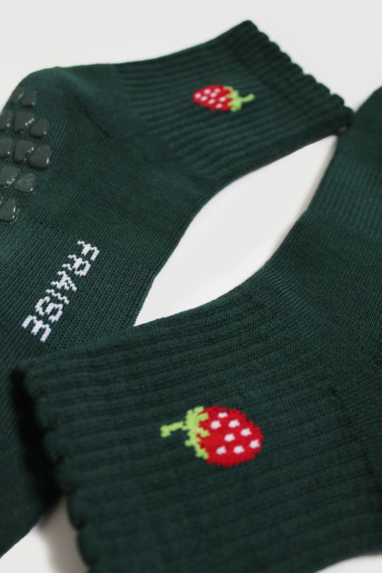Garden Party Quarter Crew Grip Socks, Alternate, color, Garden Party