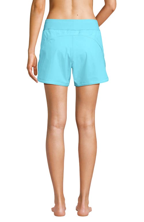 LANDS' END LANDS' END 5" QUICK DRY ELASTIC WAIST BOARD SHORTS SWIM COVER-UP SHORTS WITH PANTY