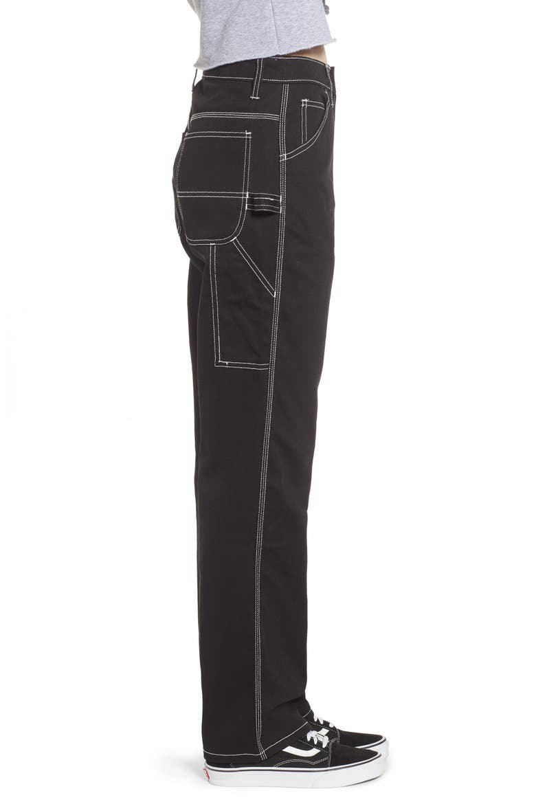 Relaxed Fit Carpenter Pants, Alternate, color, BLACK