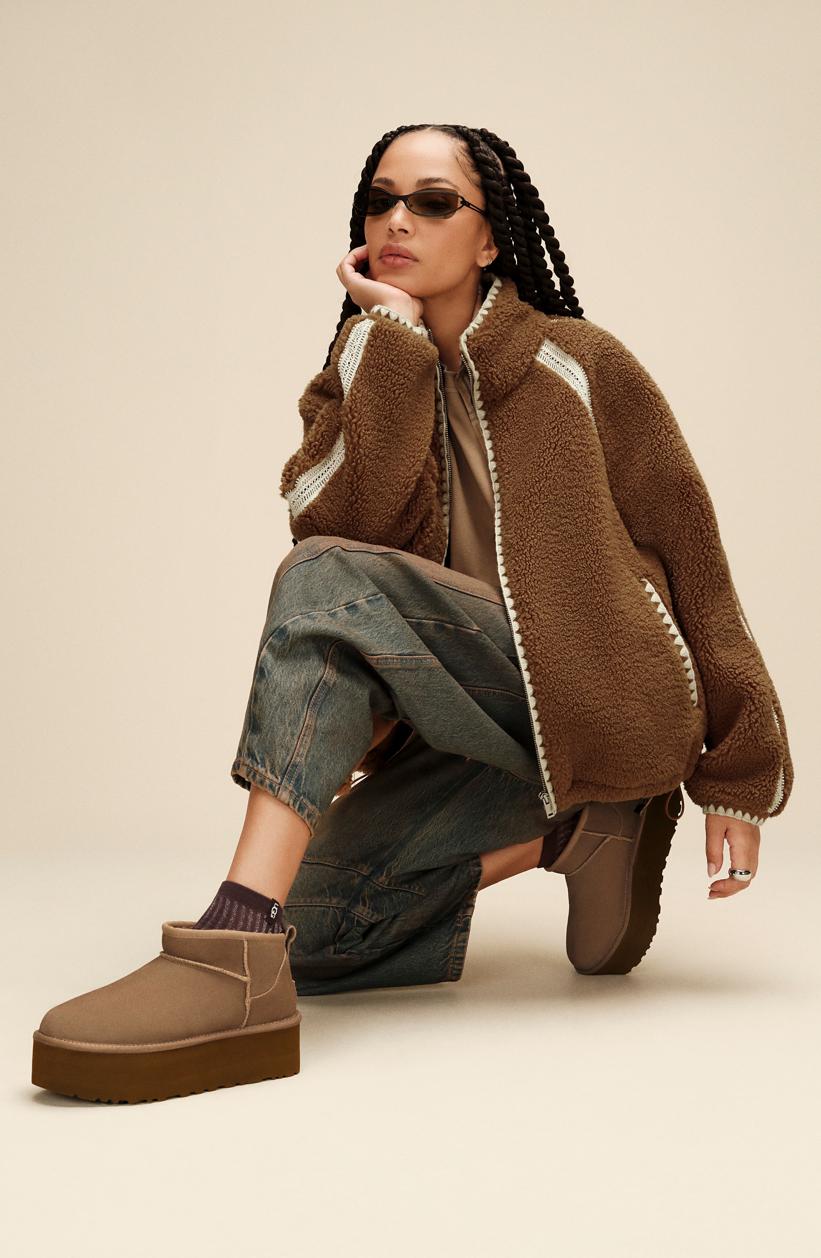 Classic Ultra Mini Platform Boot, Alternate, color, LIGHT BRONZE