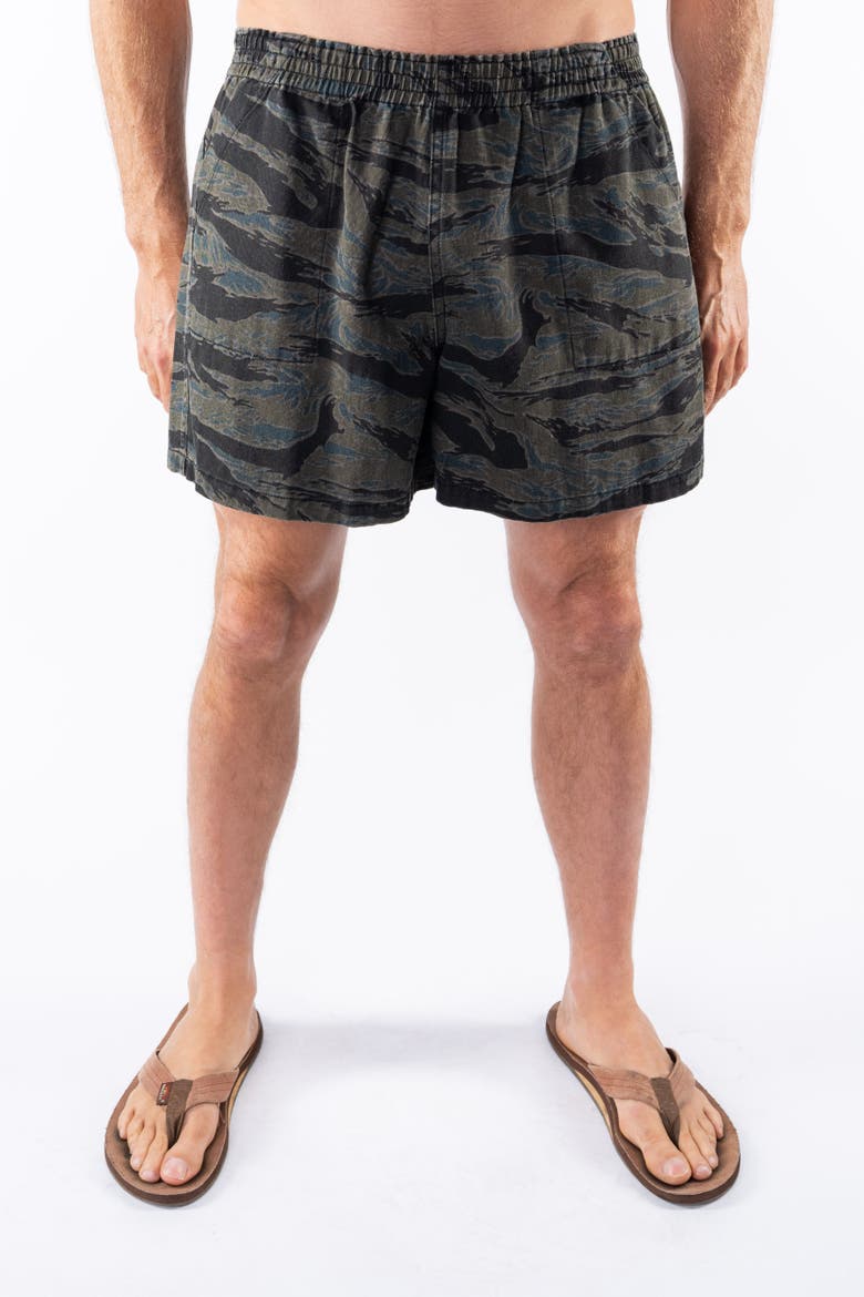 Gender Inclusive Camo Day Shorts, Alternate, color, Ocean Tiger Camo