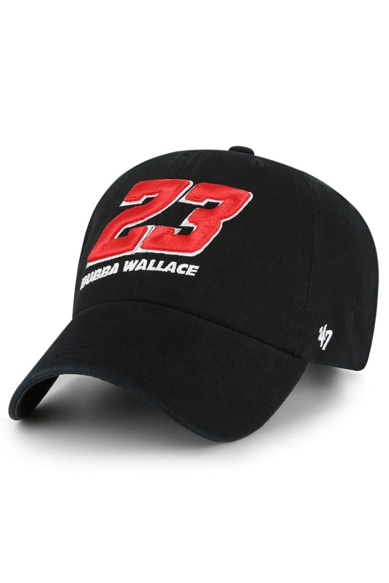 Men's '47  Black Bubba Wallace Clean Up Adjustable Hat, Main, color, Black