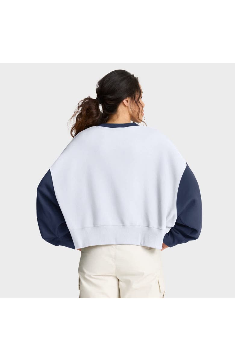 Nike Women's Nike White/Navy Milwaukee Brewers Oversized High Hip Fleece Sweatshirt, Alternate, color, White