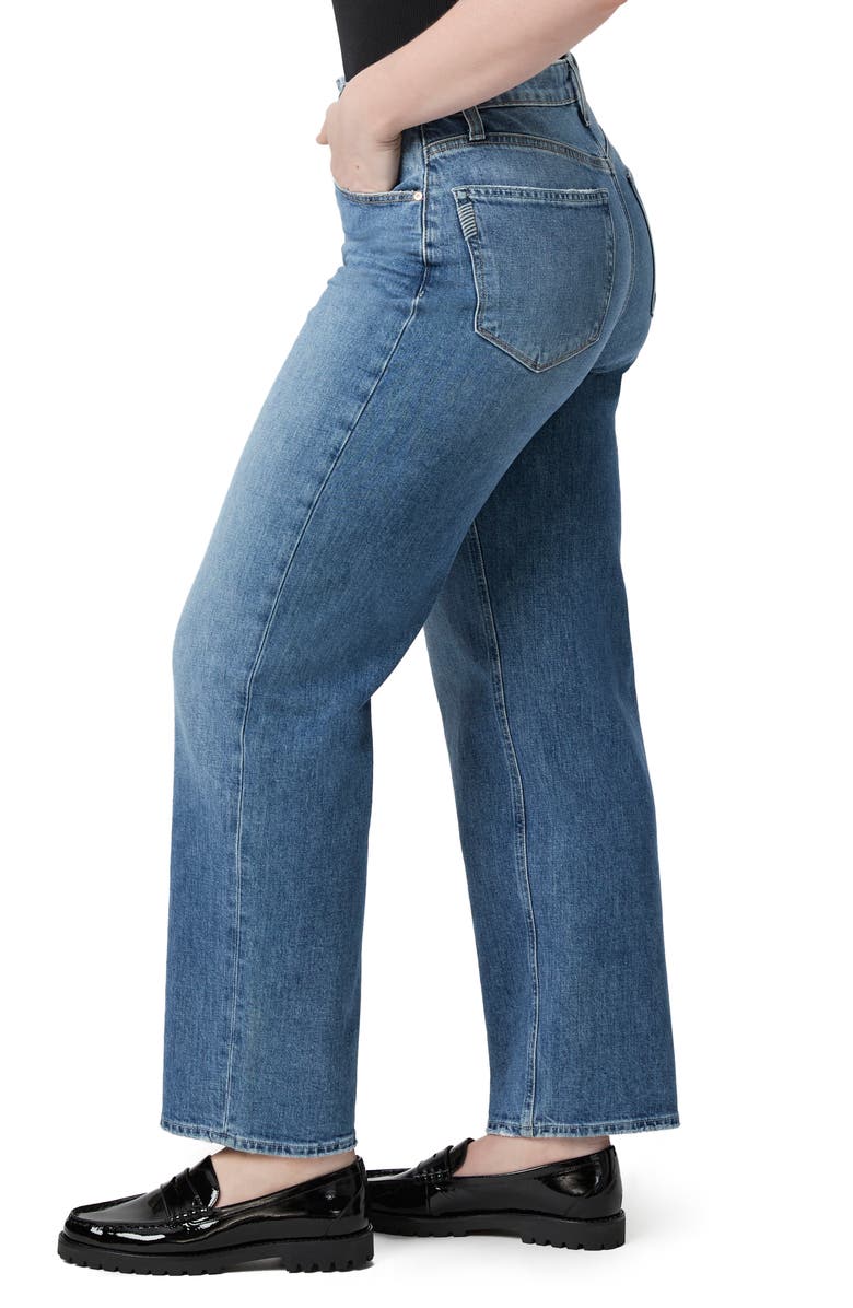 PAIGE Heartthrob Curvy High Waist Straight Leg Jeans, Alternate, color, Stefania Distressed