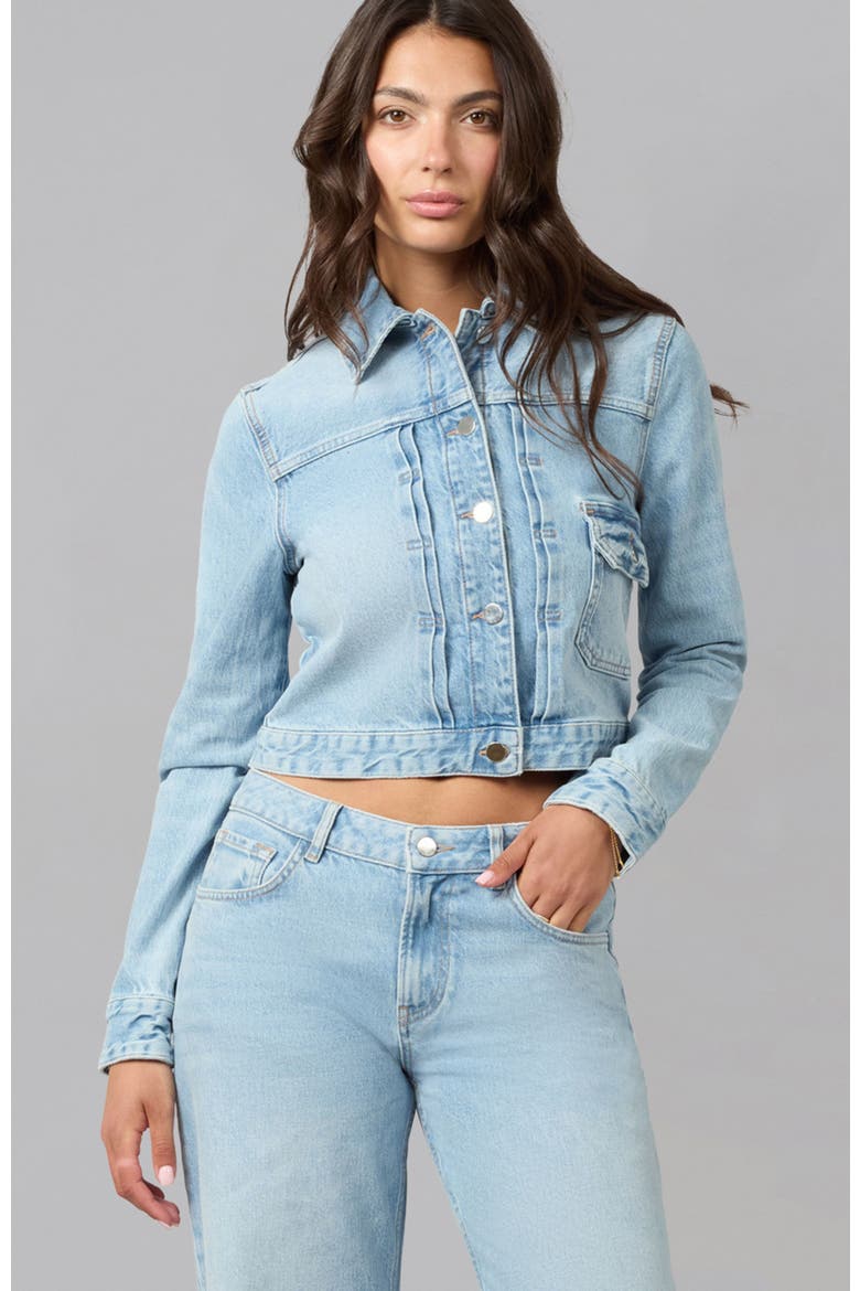 Sabrina Classic Denim Jacket, Alternate, color, WHIMSY BLUE