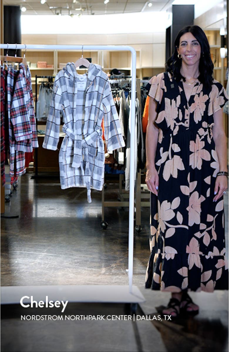 Kids' Plaid Hooded Robe, sales video thumbnail