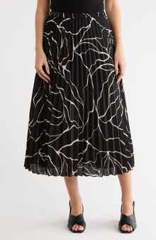 NORDSTROM RACK Chiffon Pleated Midi Skirt