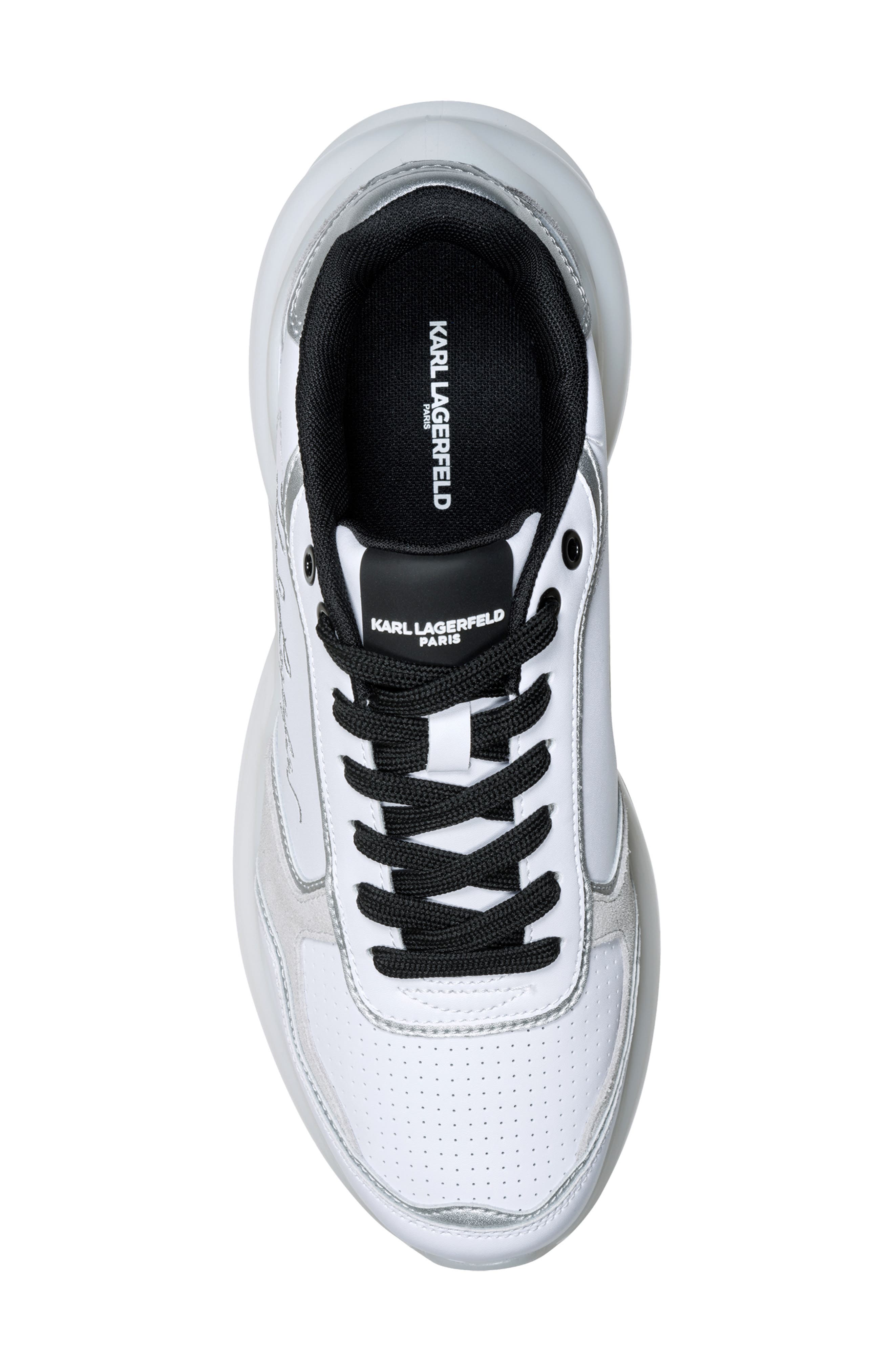 KARL LAGERFELD PARIS Gatan Side Logo Sneaker, Alternate, color, White/ Tan