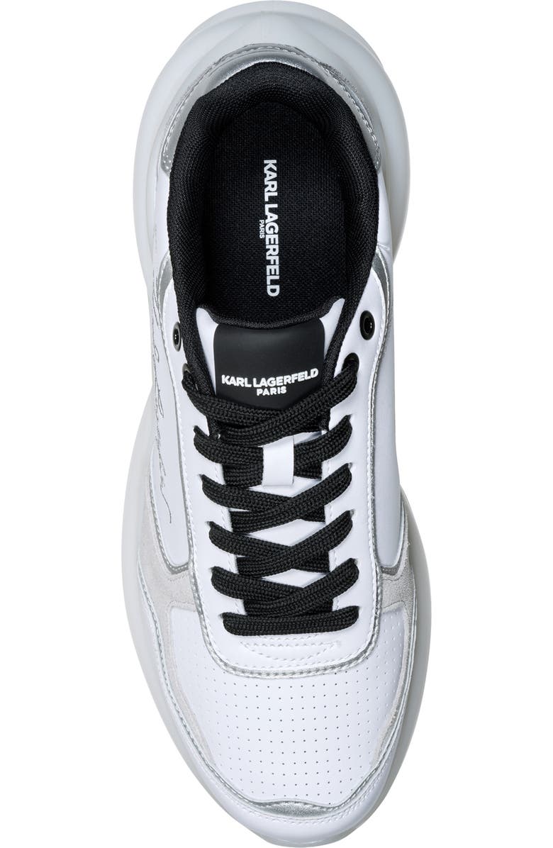 KARL LAGERFELD PARIS Gatan Side Logo Sneaker, Alternate, color, White/ Tan