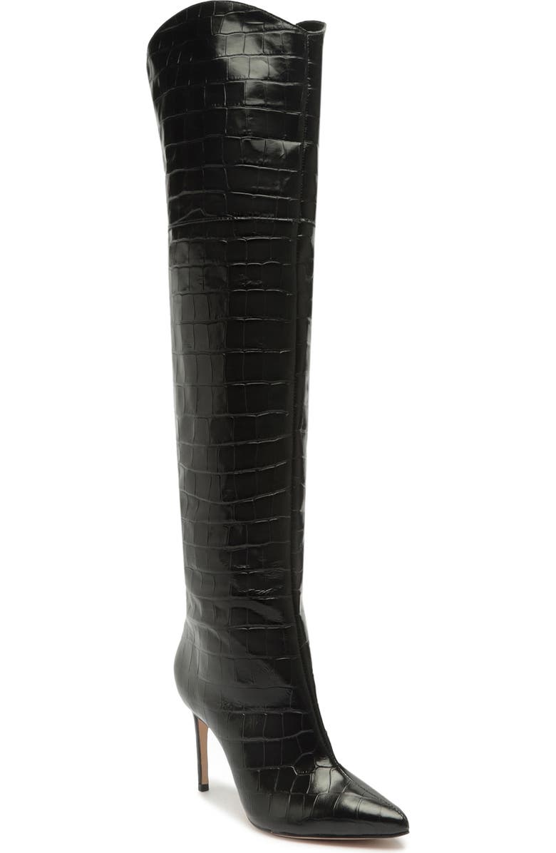 Schutz Maryana Croc Embossed Over the Knee Boot, Main, color,