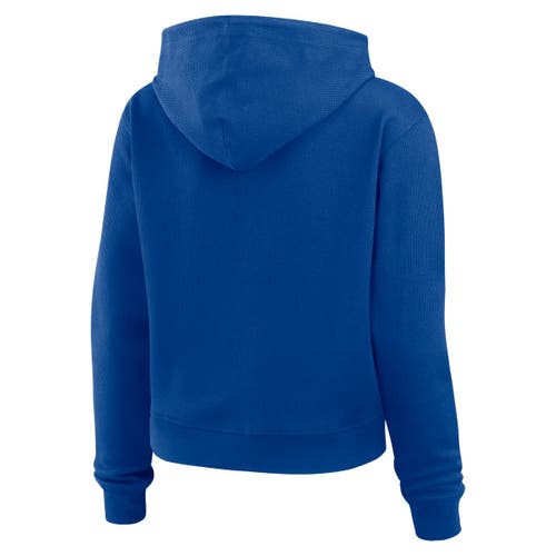Wear By Erin Andrews Royal Buffalo Bills Waffle Hoodie Pullover Top In Royal