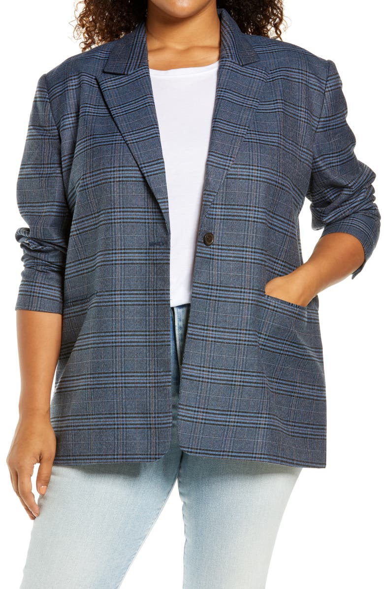 Treasure & Bond Plaid Blazer, Main, color,