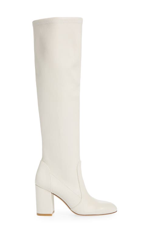 Stuart Weitzman Yuliana Knee High Slouch Boot In White