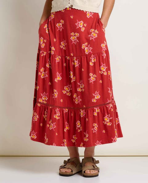 Marigold Tiered Midi Skirt