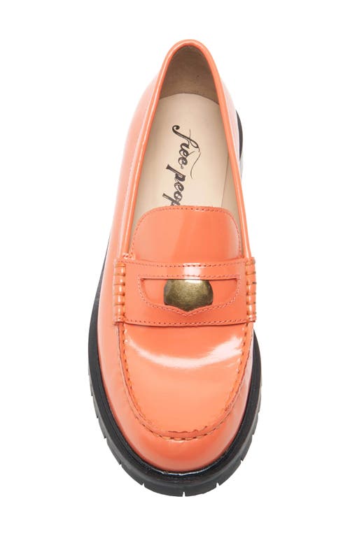 Free People Liv Penny Loafer In Coral Fusion