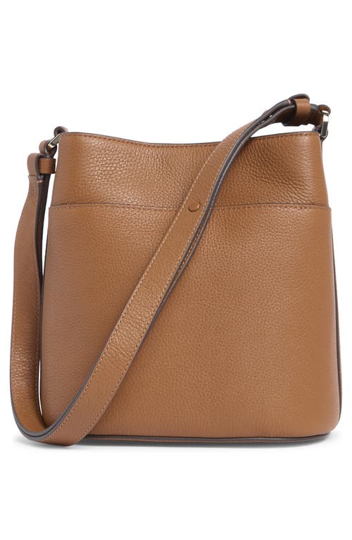 Kate Spade New York Leila Pebbled Leather Small Bucket Bag In Brown