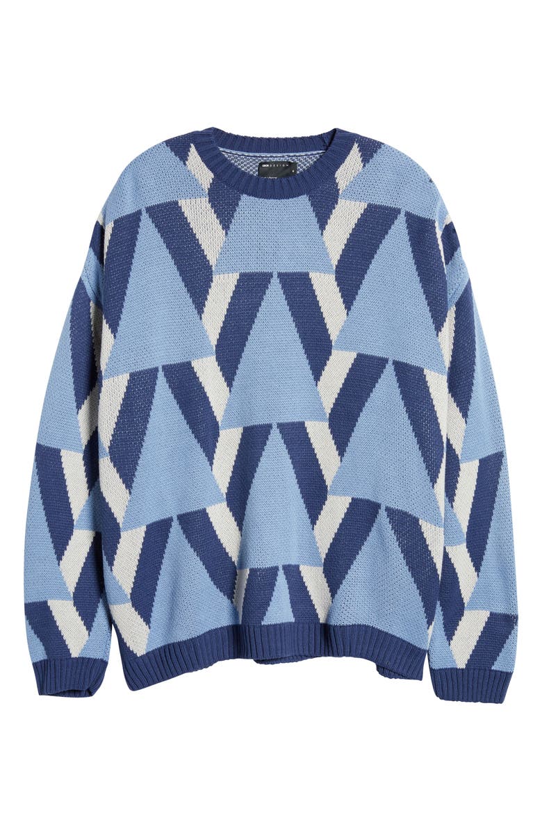 ASOS DESIGN Oversize Jacquard Sweater, Alternate, color, 