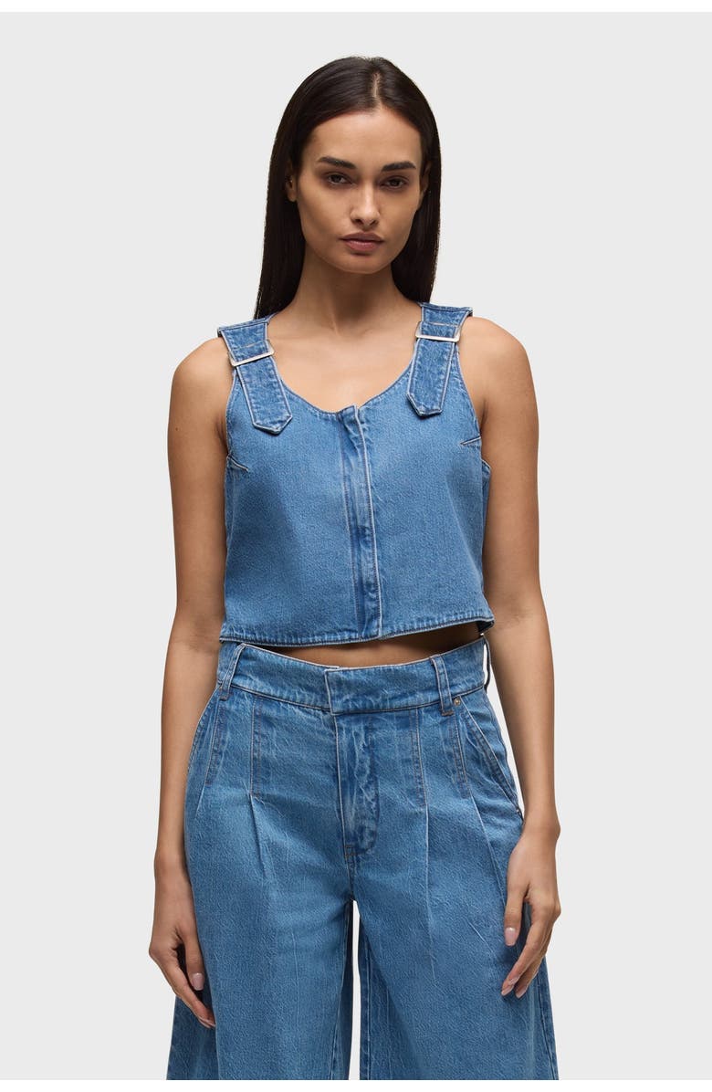 Hudson Jeans buckle vest, Main, color, Elm