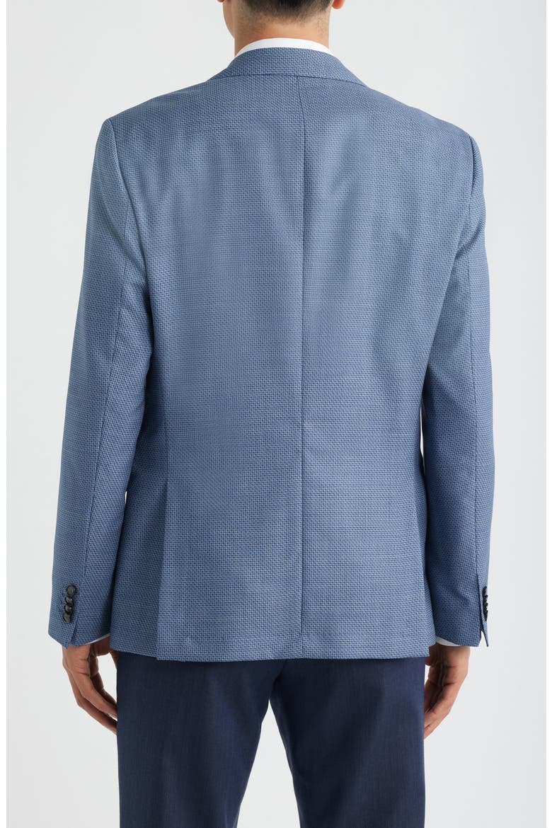 Hutson Slim Fit Medium Blue Textured Virgin Wool Sport Coat, Alternate, color, BLUE