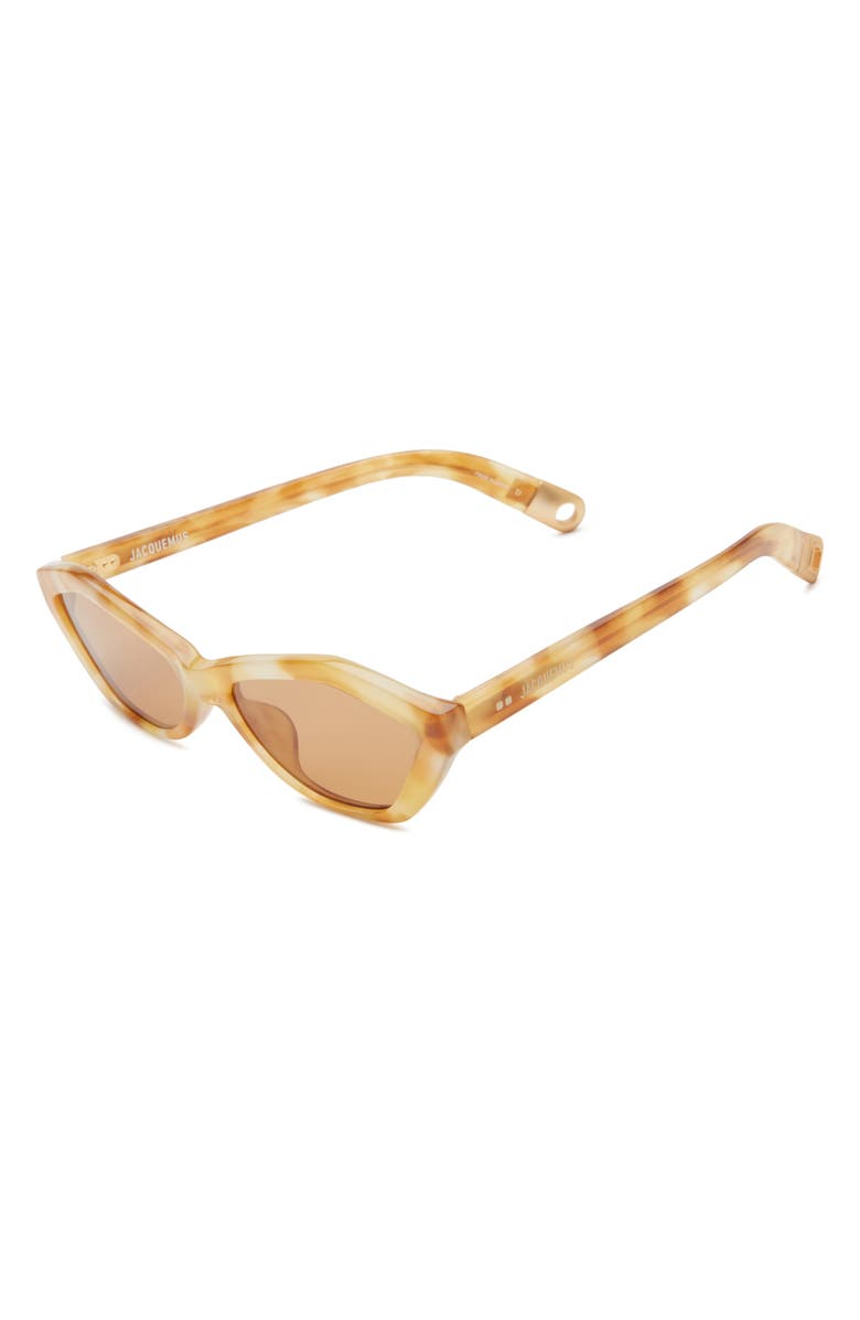 Jacquemus Les Lunettes Bambino Sunglasses, Main, color, Matt Gold Tobacco