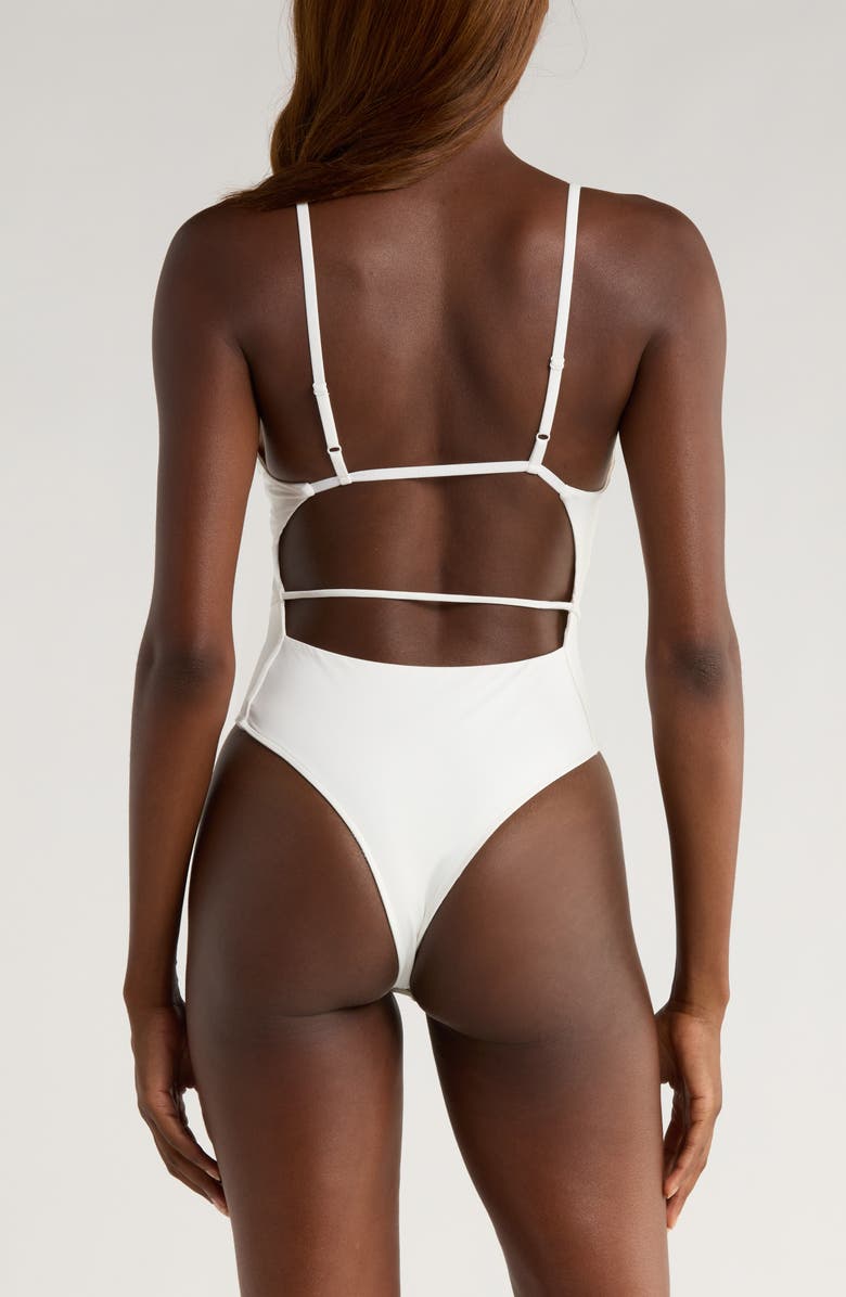 Bardot Rena Sleeveless Stretch Nylon Bodysuit, Alternate, color, Orchid White