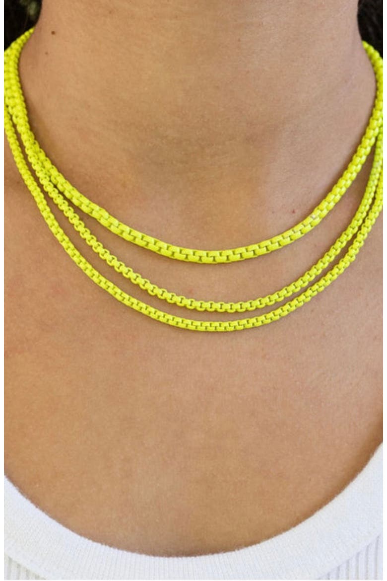 Triple Strand Neon, Alternate, color, Yellow