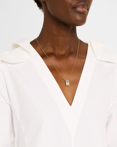 Jan Leslie Sterling With 18k Gold Overlay And Gemstones Drop Pendent Necklace In White