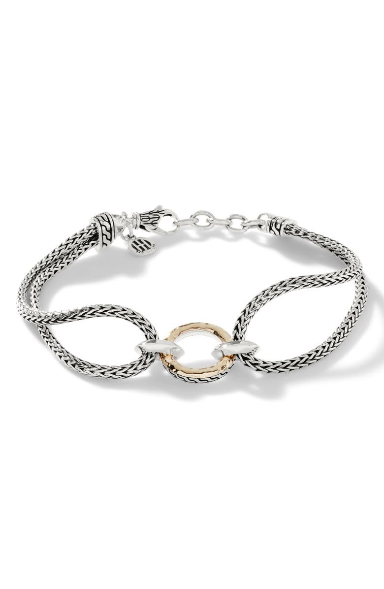 John Hardy Classic Chain Hammered Rope Bracelet, Main, color,