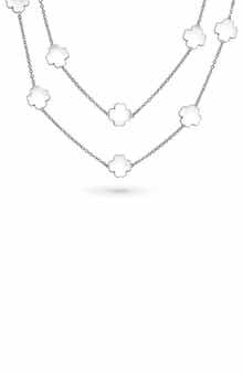 BLING JEWELRY Clover Flower Tin Cup Chain Layered Necklace