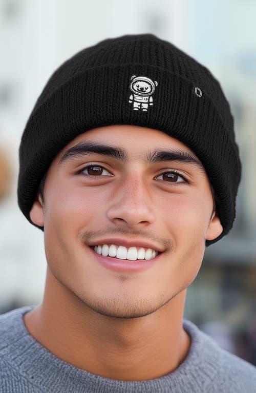 Dalix Ice Bear Beanie In Asphalt Gray