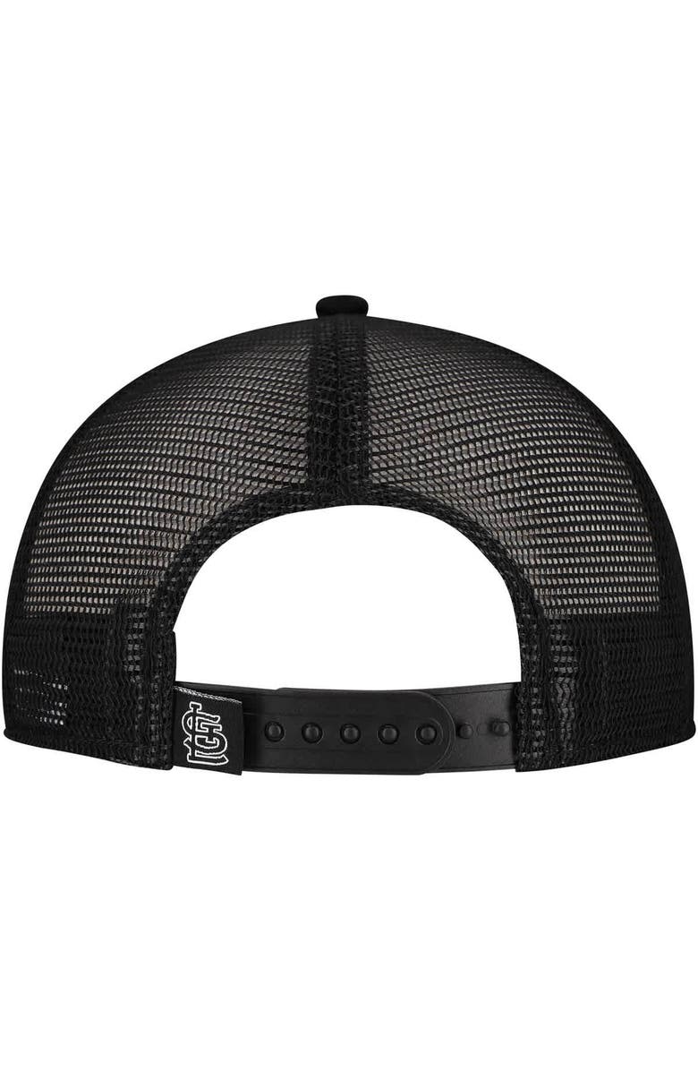 New Era Men's New Era Black St. Louis Cardinals Retro Bold A-Frame Trucker 9FORTY Adjustable Hat, Alternate, color, Black