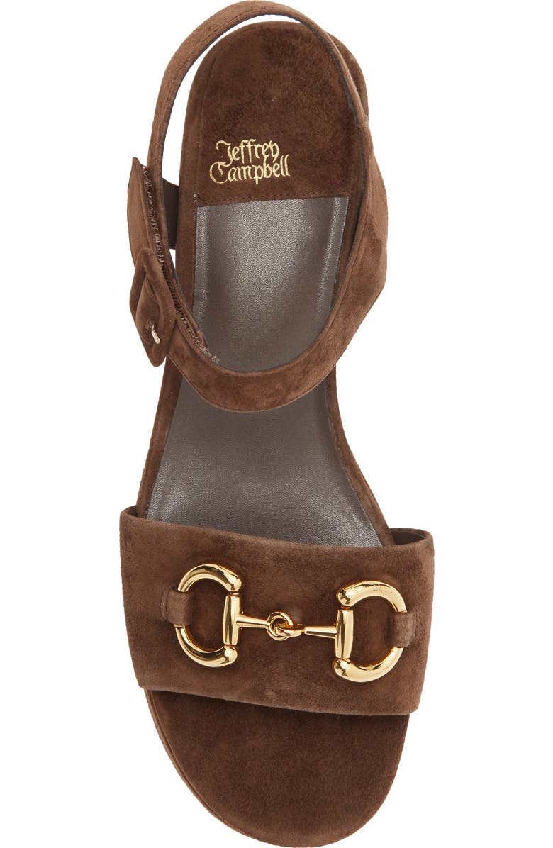 Jeffrey Campbell Timeless 2 Platform Sandal, Alternate, color, Espresso Suede Gold