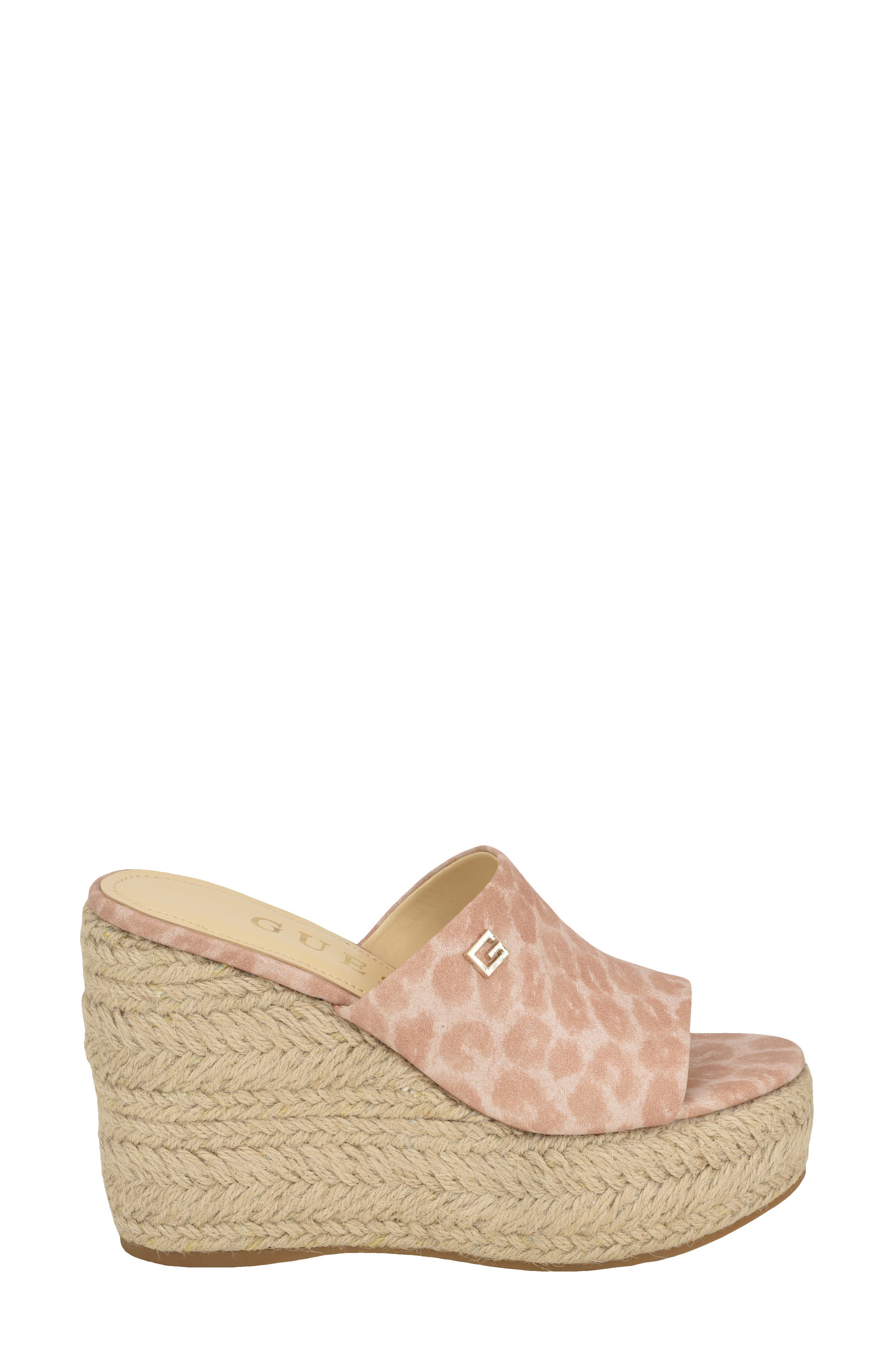 GUESS Evba Espadrille Platform Wedge Sandal, Alternate, color, 
