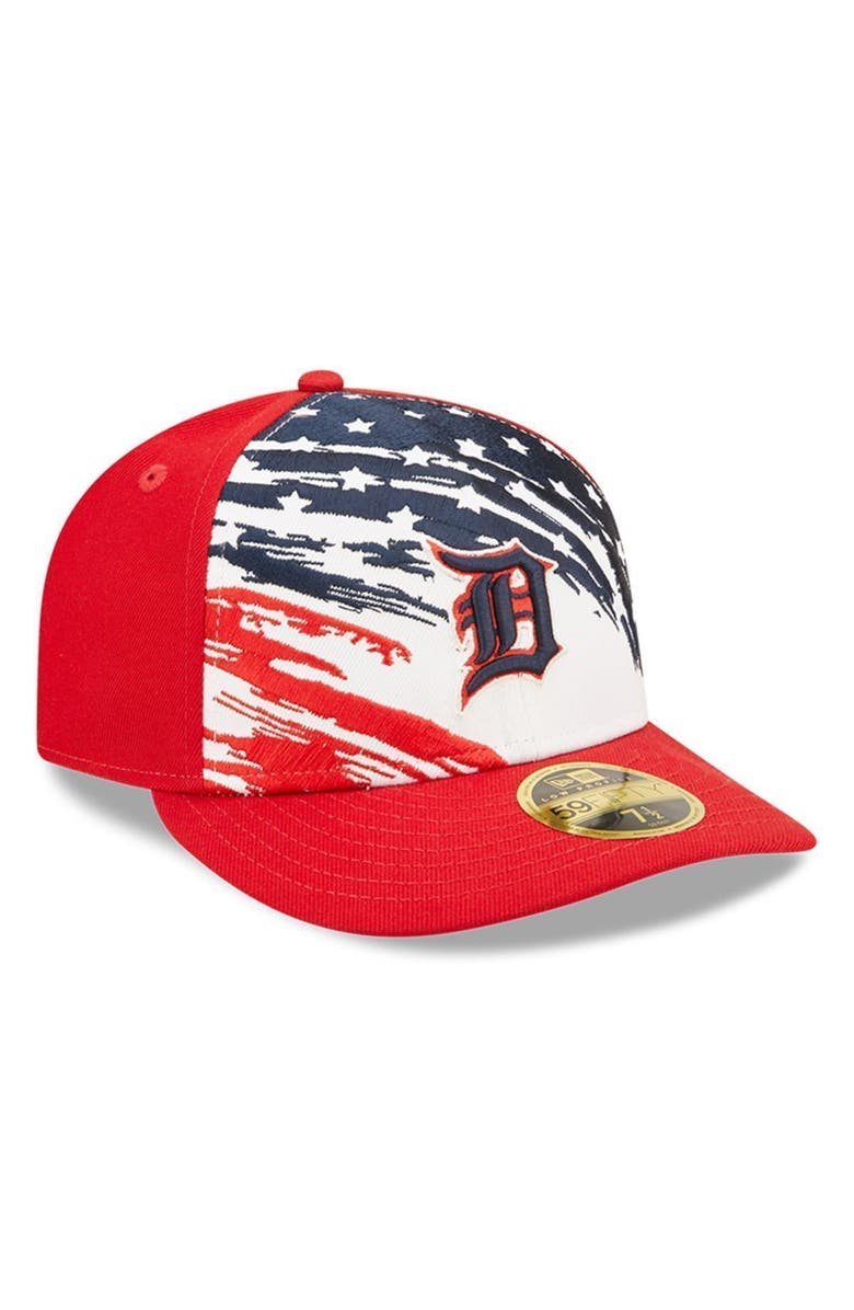 New Era Men's New Era Red Detroit Tigers 2022 4th of July Low Profile 59FIFTY Fitted Hat, Alternate, color, 