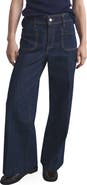 MANGO Jessie Patch Pocket Wide Leg Jeans