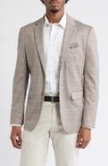 DANIEL HECHTER Tan Windowpane Check Knit Sport Coat