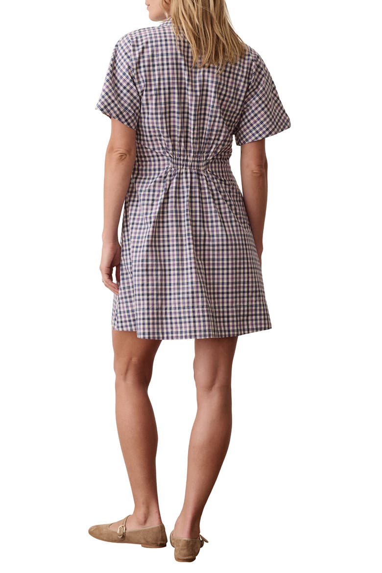 Arden Check Mini Shirtdress, Alternate, color, BLUE AND LAVENDER PLAID