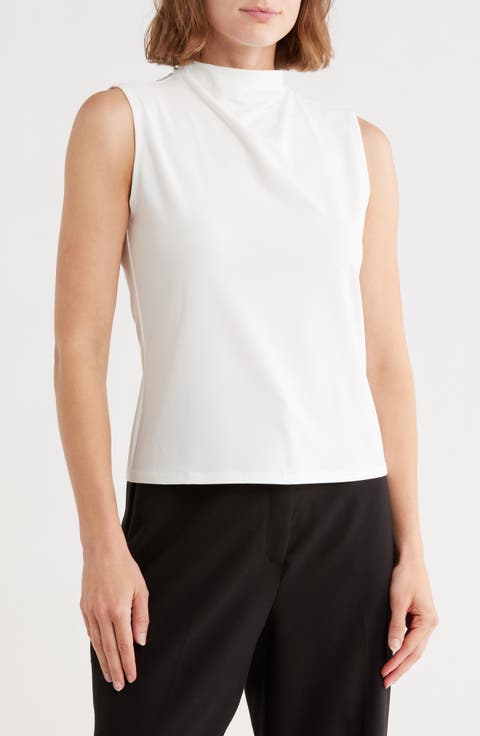 Mock Neck Sleeveless Top