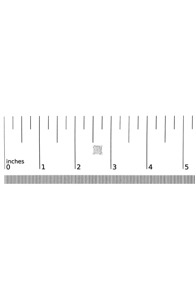 Haus of Brilliance 14K White Gold 1/2 Ct Princess Lab Grown Diamond Solitaire Stud Earrings, Alternate, color, White