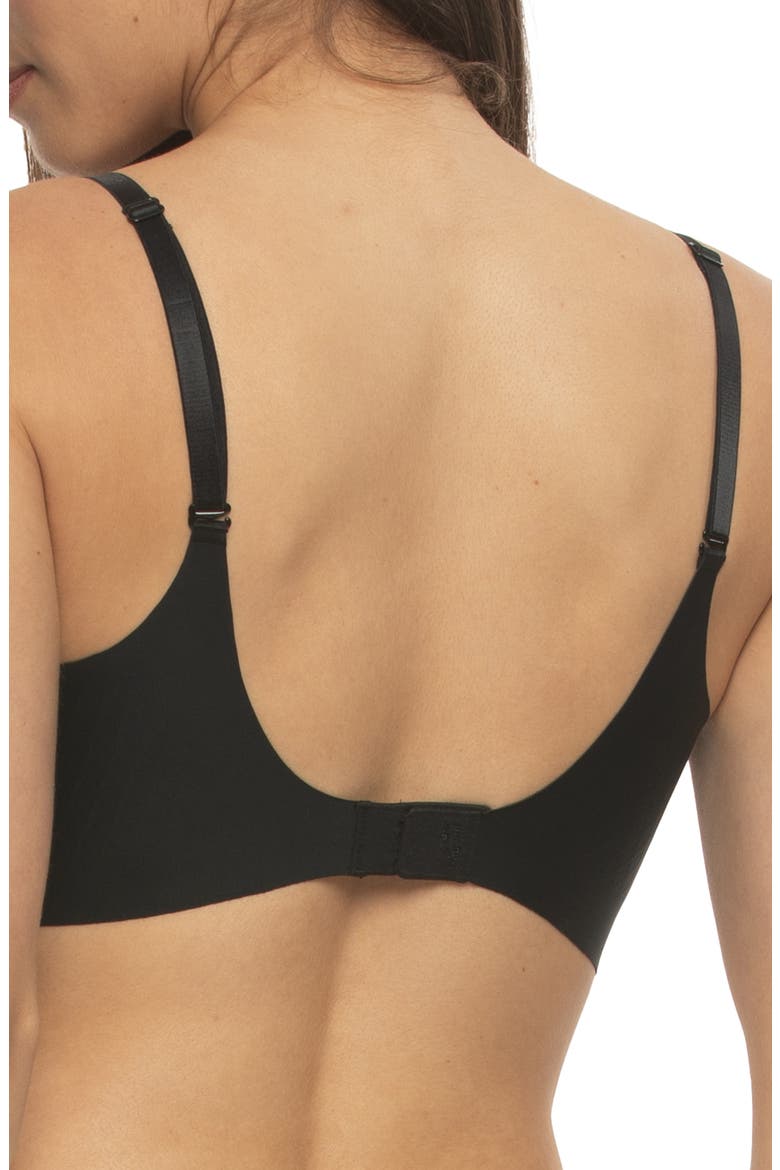 Entice Longline Plunge Push-Up Bra, Alternate, color, BLACK