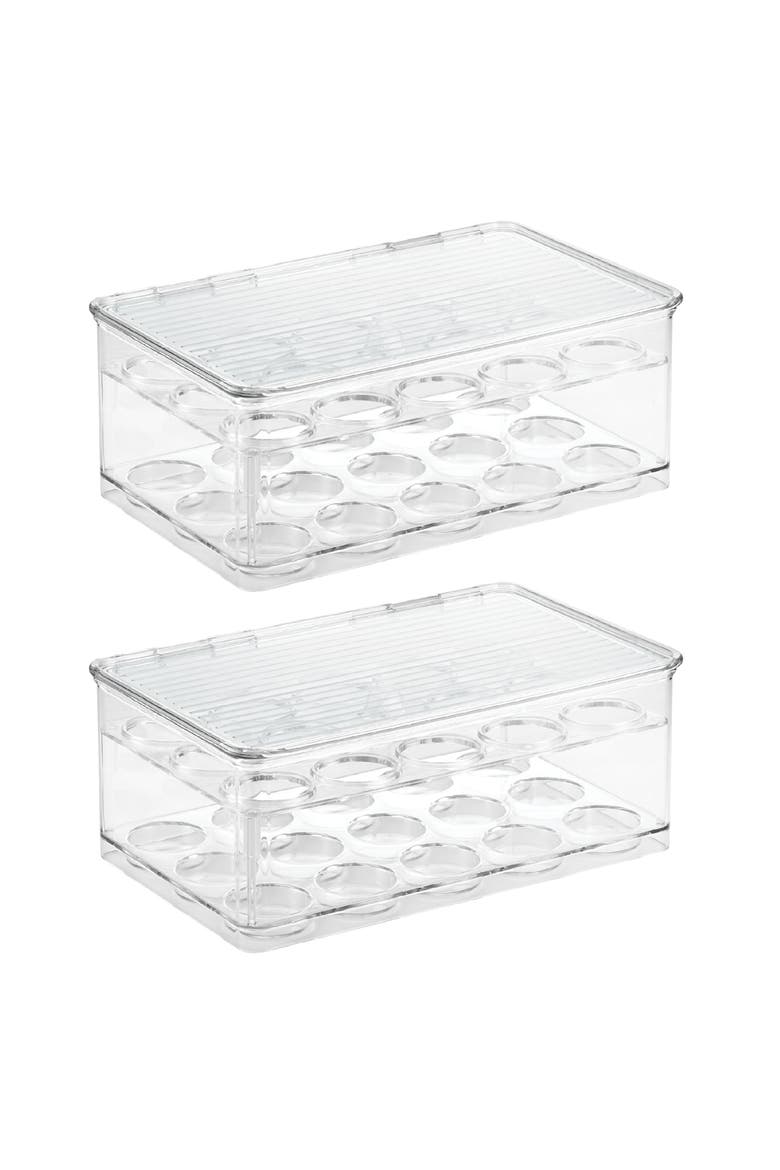 Stackable Coffee Pod Holder for K-Cup Pods - Set of 2 - Clear, Main, color, Clear/Gray