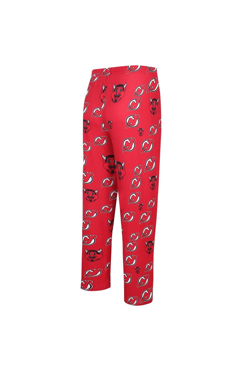 CONCEPTS SPORT Men's Concepts Sport Red New Jersey Devils Gauge Allover Print Knit Sleep Pants, Alternate, color, 