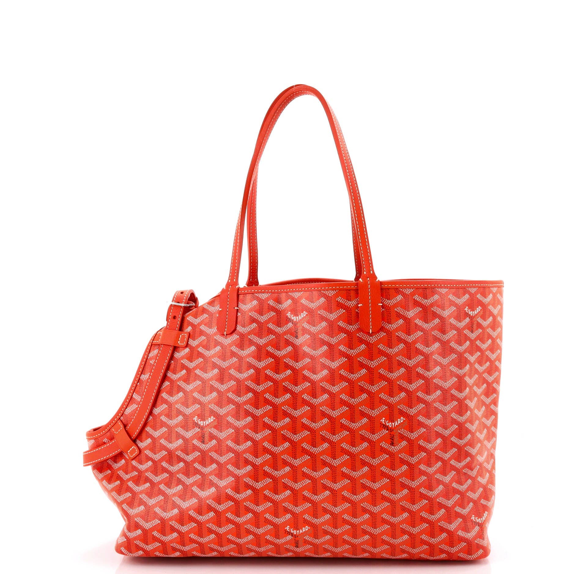 Pre-Owned Goyard Chien Gris Pet Carrier Tote Coated Canvas, Alternate, color, Orange