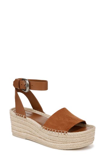 VINCE VINCE BELISA ANKLE STRAP ESPADRILLE PLATFORM WEDGE SANDAL 